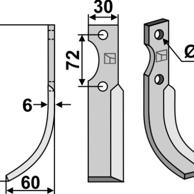 Blade 190x30mm, left