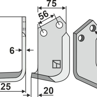 Blade 170x75mm, left