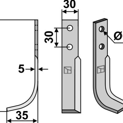 Blade 150x30mm, left