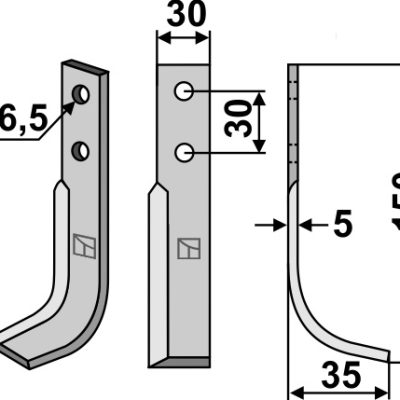 Blade 150x30mm, right