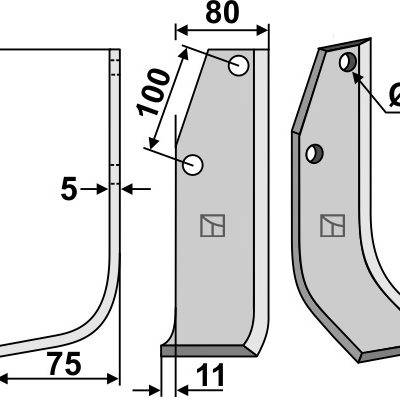 Blade 260x80mm, left