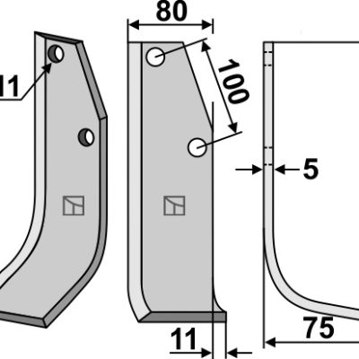 Blade 260x80mm, right