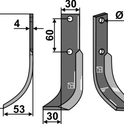 Blade 180x30mm, left