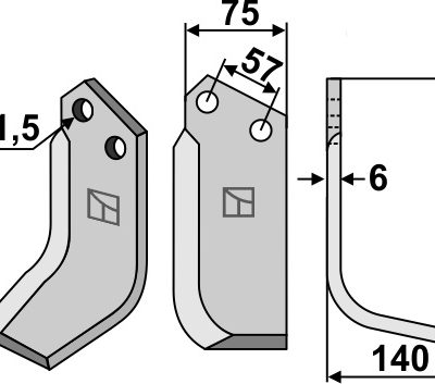 Blade 175x75mm, right