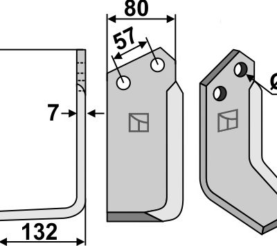 Blade 180x80mm, left