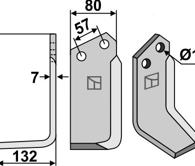 Blade 180x80mm, left