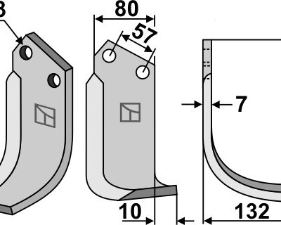 Blade 175x80mm, right