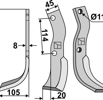 Blade 290x45mm, left