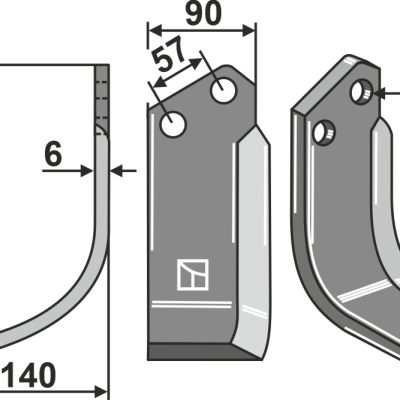 Blade 210x90mm, left