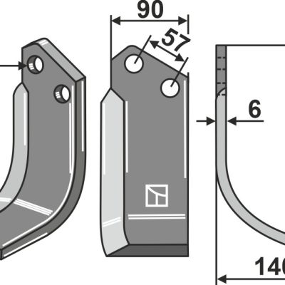 Blade 210x90mm, right