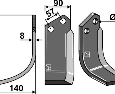 Blade 210x90mm, left
