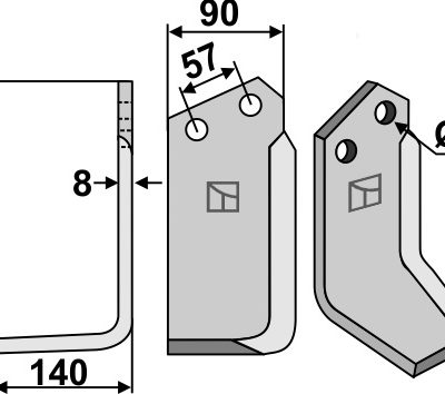 Blade 170x90mm, left