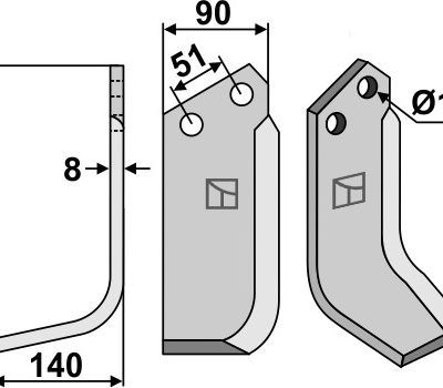 Blade 210x90mm, left
