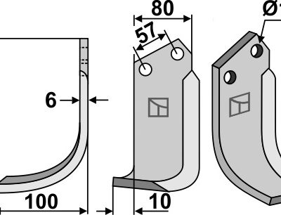Blade 175x80mm, left