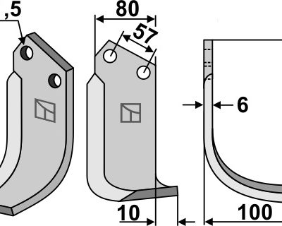 Blade 175x80mm, right