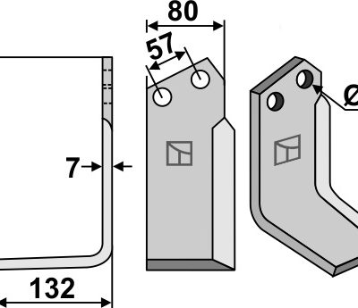 Blade 185x80mm, left
