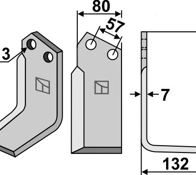 Blade 185x80mm, right