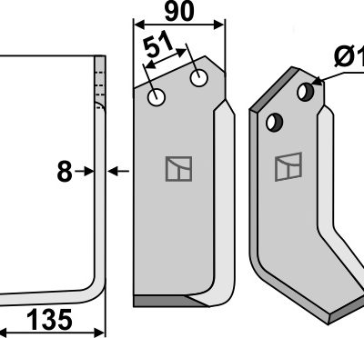 Blade 220x90mm, left