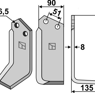 Blade 220x90mm, right