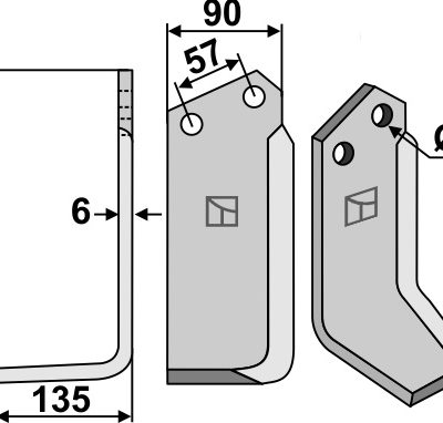 Blade 220x90mm, left