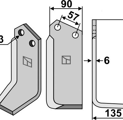 Blade 220x90mm, right