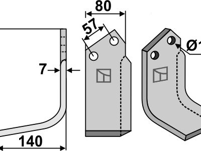 Blade 185x80mm, left