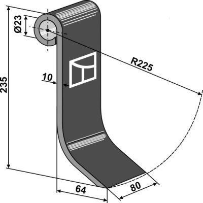 Flail 235x80mm