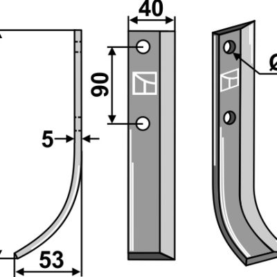 Blade 232x40mm, left