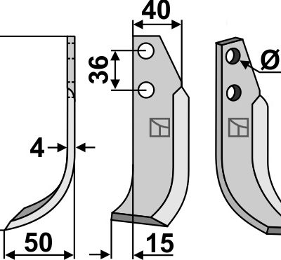 Blade 175x40mm, left