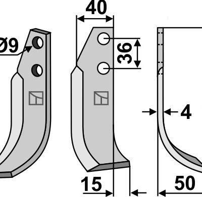 Blade 175x40mm, right