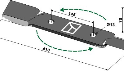 Mower blade 410mm - left