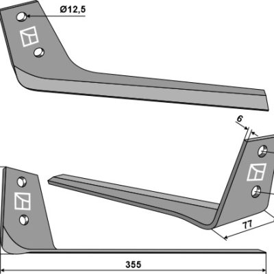 Top blade - left model