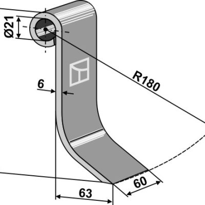 Flail 184x60mm