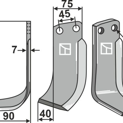 Blade 195x75mm, left