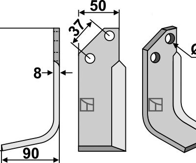 Blade 175x50mm, left