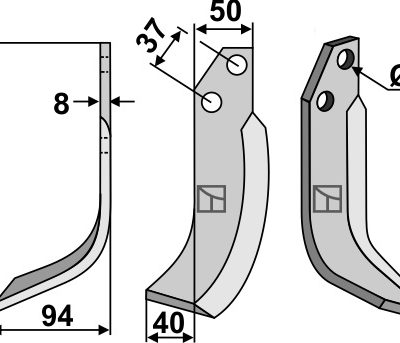 Blade 185x50mm, left