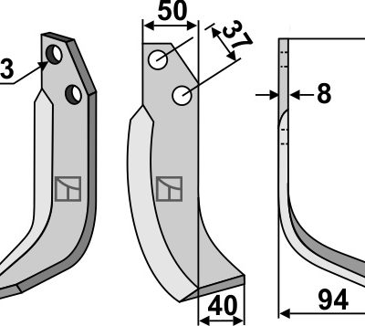 Blade 185x50mm, right