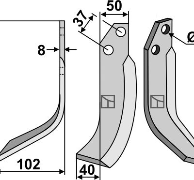 Blade 205x50mm, left