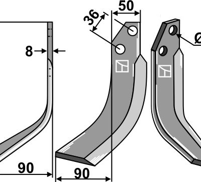 Blade 215x50mm, left