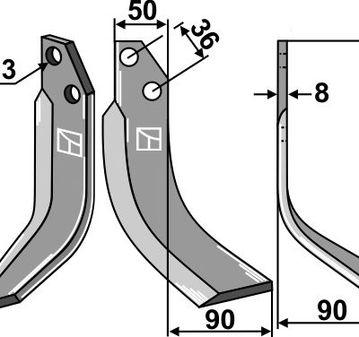 Blade 215x50mm, right