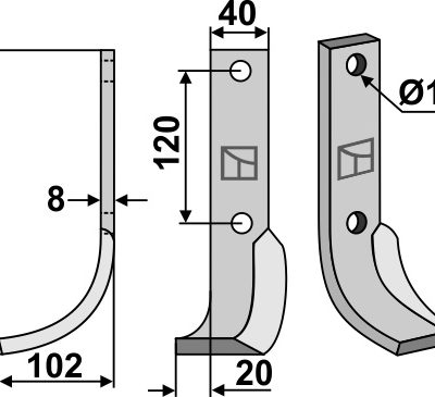 Blade 268x40mm, left