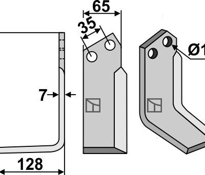 Blade 190x65mm, left