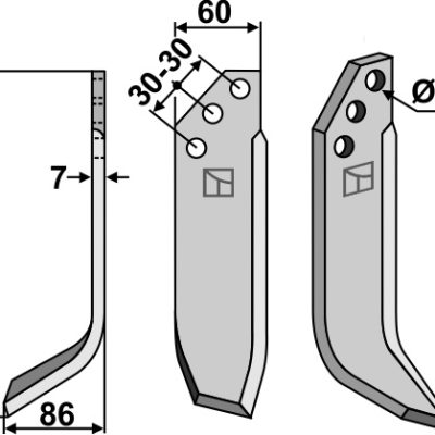 Blade 235x60mm, left