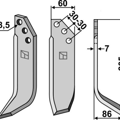 Blade 235x60mm, right