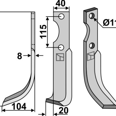 Blade 266x40mm, left