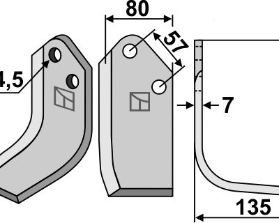 Blade 165x80mm, right