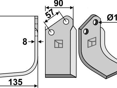 Blade 165x902mm, left