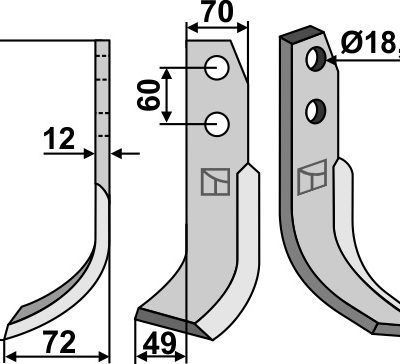 Blade 233x70mm, left