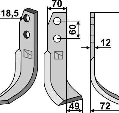 Blade 233x70mm, right