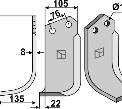 Blade 230x105mm, left